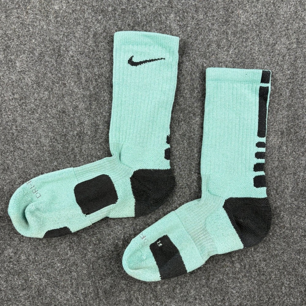 Nike Elite Dri-FIT Crew Socks Bundle 3 Pairs Teal Blue Pink Kids Athletic